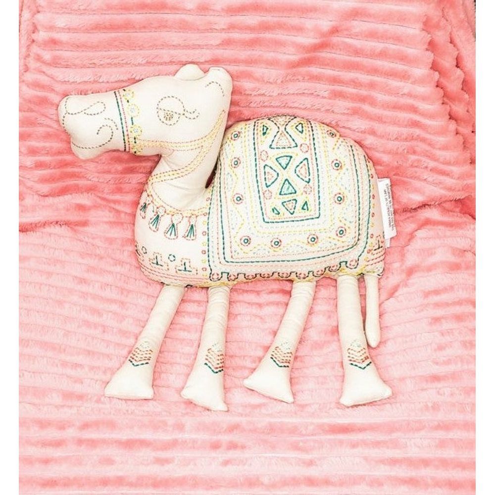 Accent Embroidered camel pillow home decoration